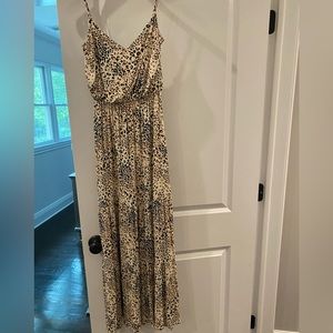 Leopard print maxi dress XS, excellent condition